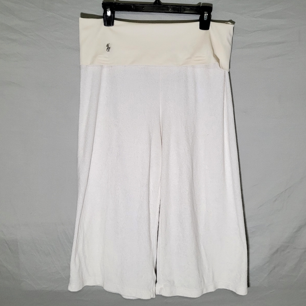 Ralph Lauren White and Cream Wide-Leg Pants